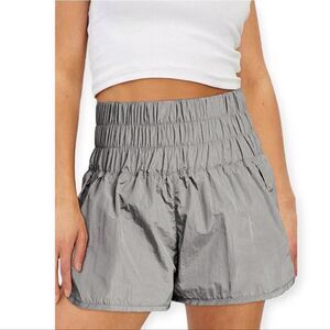 NWT Trend Yoga Workout Shorts Summer Solid High Waist Elastic Casual Lined